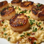 Champagne-Risotto-with-Brown-Butter-Scallops-Recipe