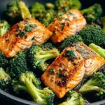 One-Skillet-Garlicky-Salmon-Broccoli-Recipe