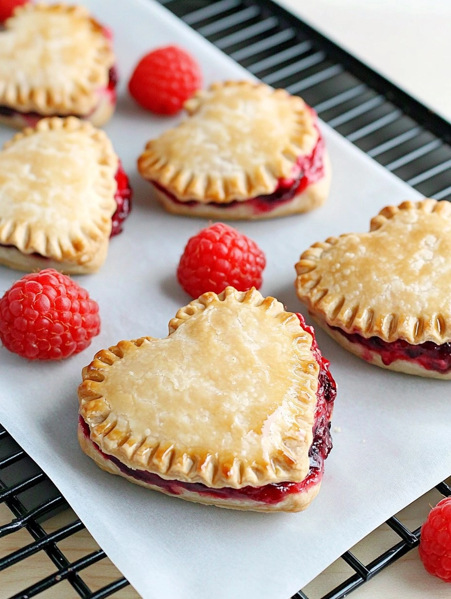 Raspberry Nutella Heart Pies