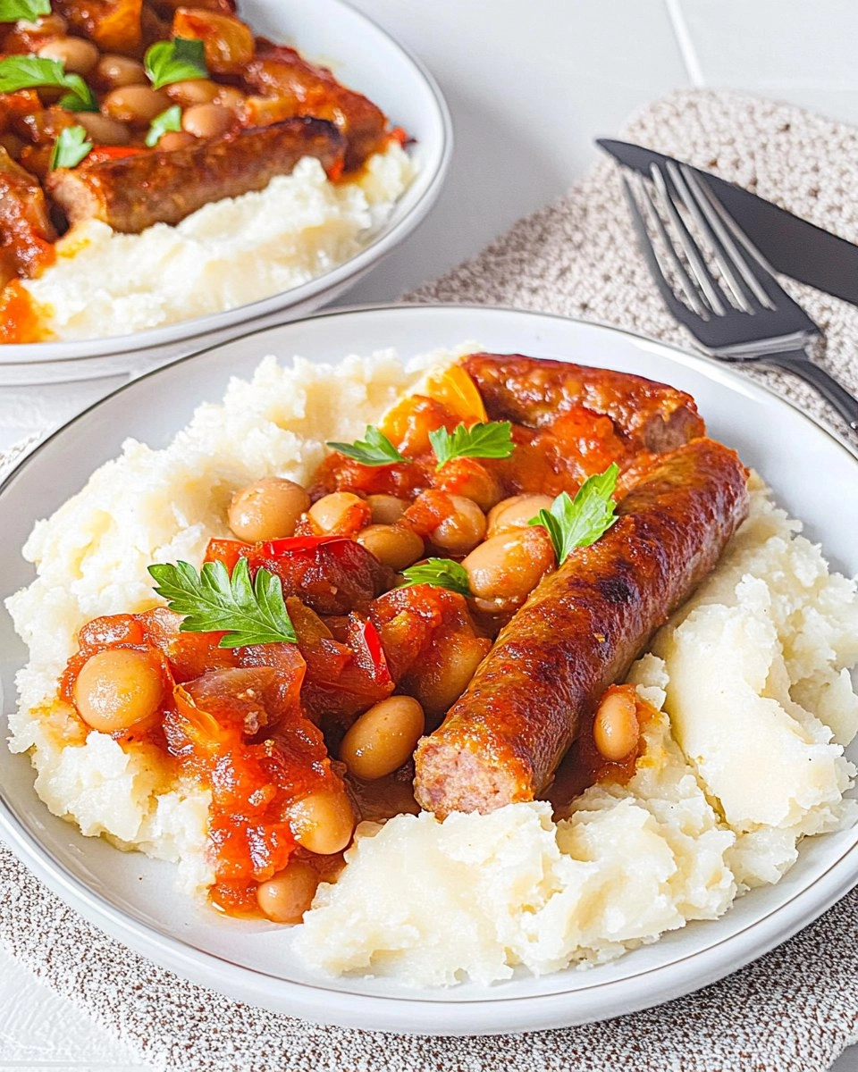 Sausage, Butter Bean & Tomato Tray Bake