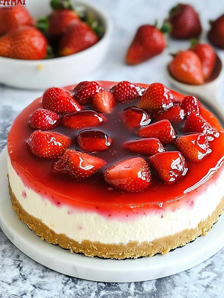 Strawberry Jelly Cheesecake
