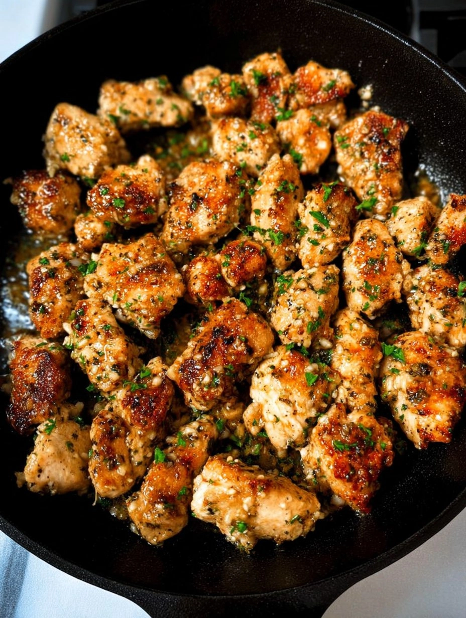 15-Minute Garlic Butter Chicken Bites | Easy One-Pan Recipe