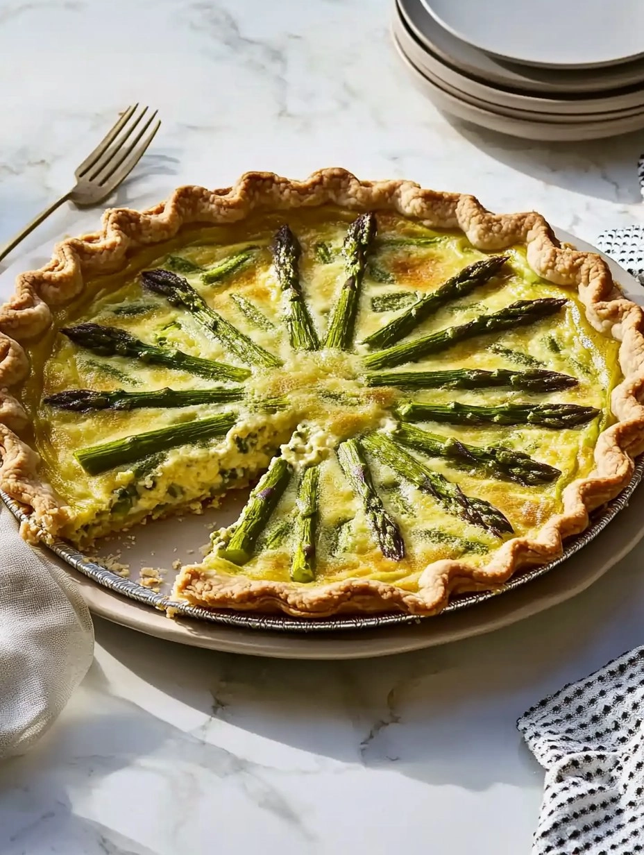 Asparagus and Gruyere Quiche | Easy Spring Breakfast