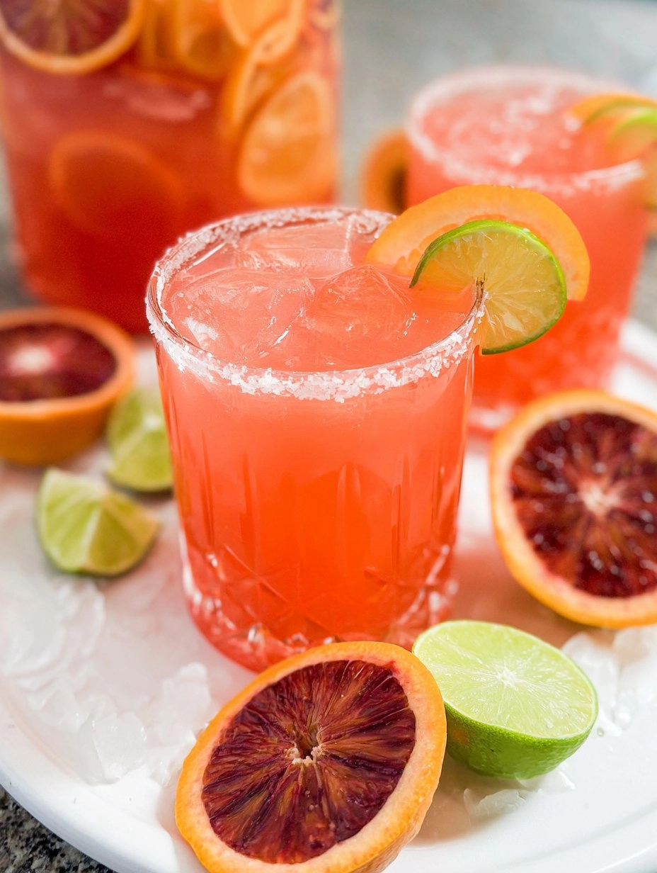 Blood Orange Margarita Pitcher (Easy Big-Batch Citrus Cocktail)