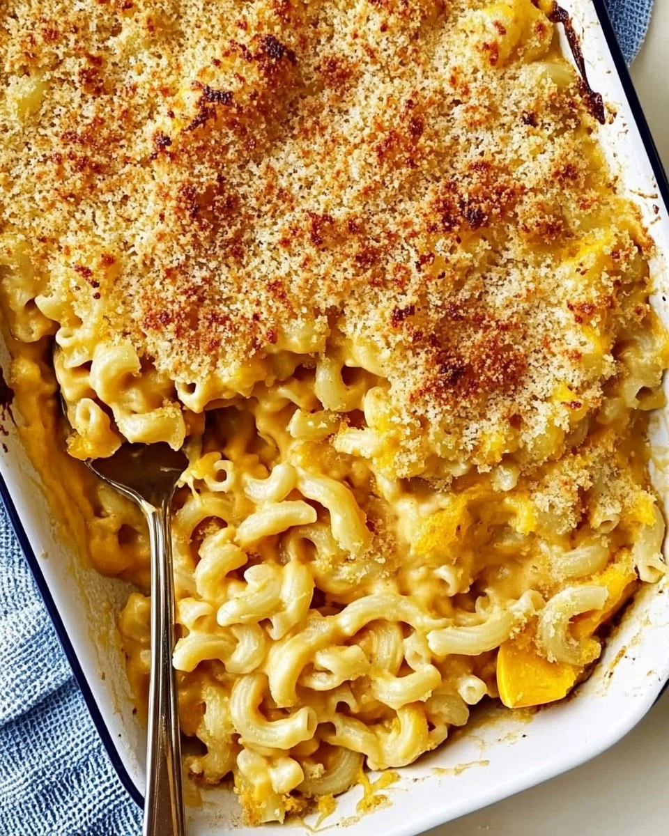 Cheesy Baked Butternut Squash Mac and Cheese