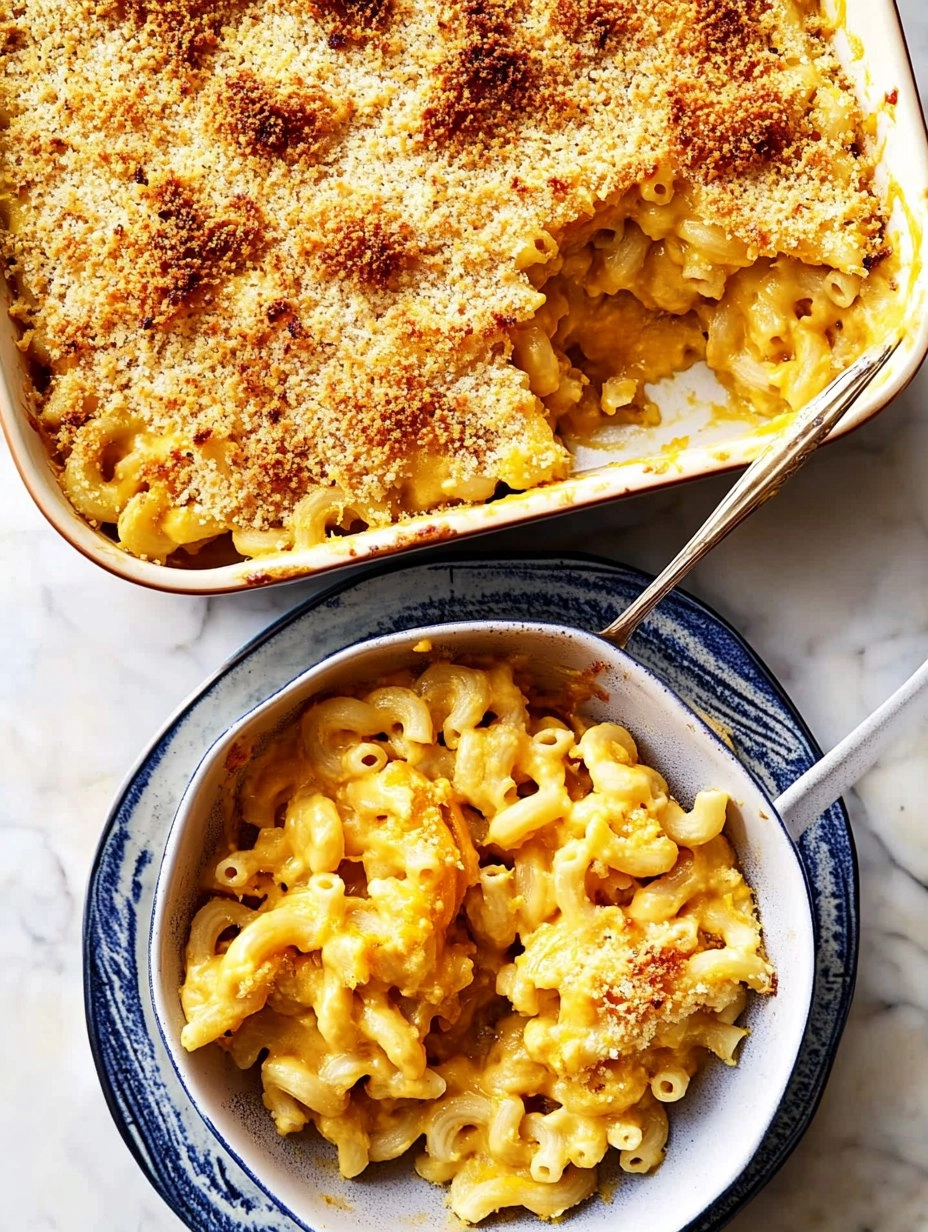 Cheesy Baked Butternut Squash Mac and Cheese