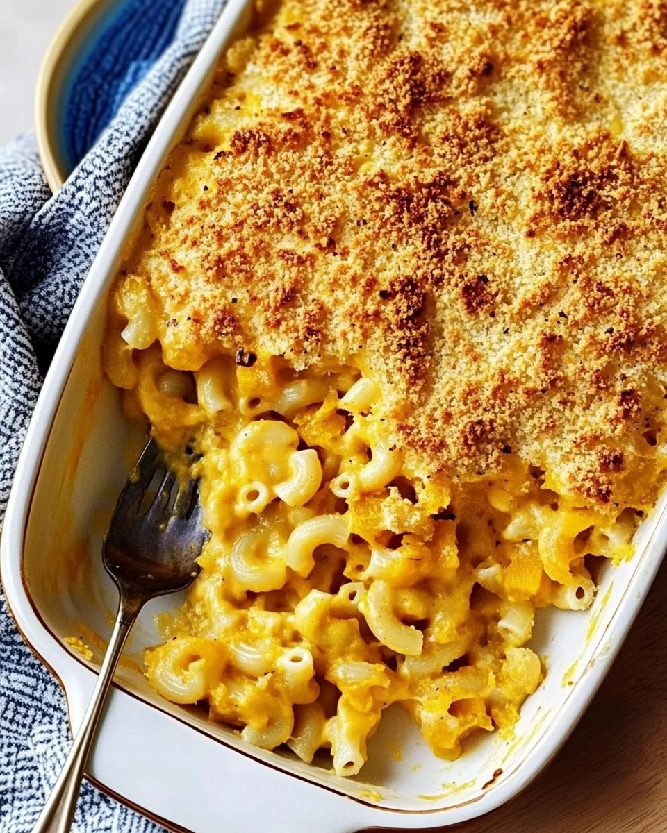 Cheesy Baked Butternut Squash Mac and Cheese