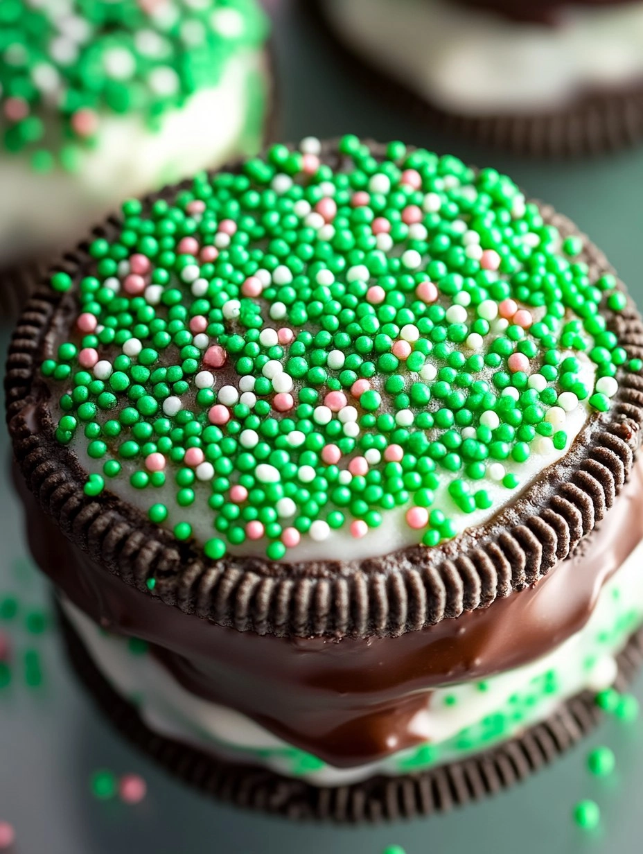 Chocolate Dipped Oreos with Sprinkles
