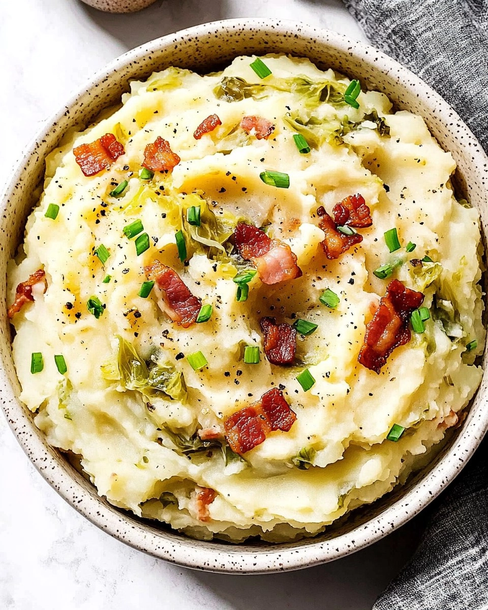 Colcannon | Irish Mashed Potatoes with Cabbage and Bacon