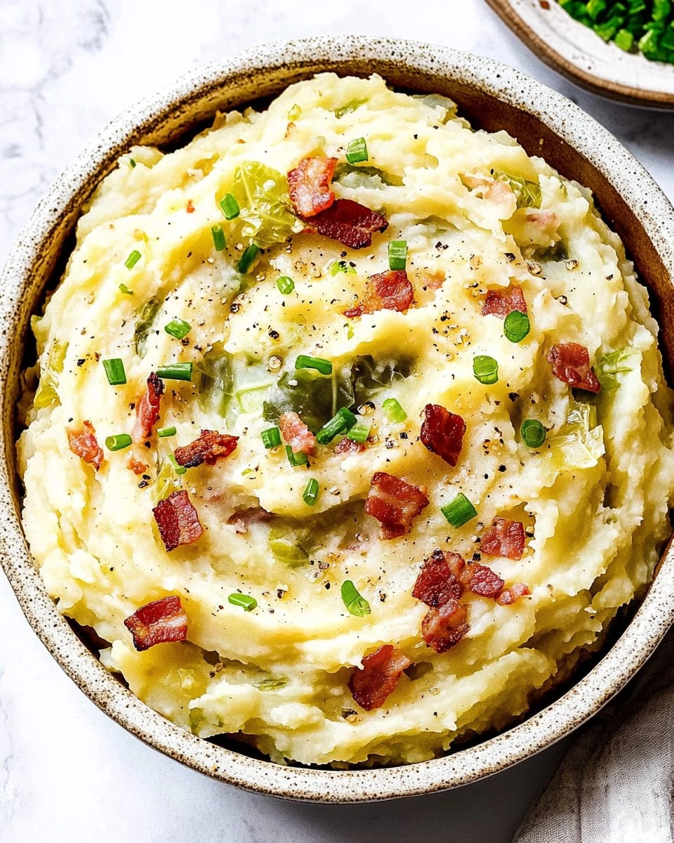 Colcannon | Irish Mashed Potatoes with Cabbage and Bacon