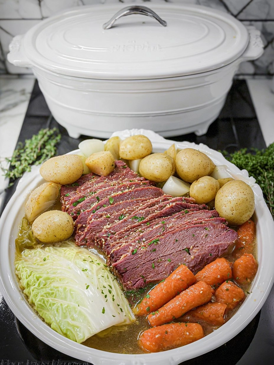 Corned Beef & Cabbage (Crockpot) 