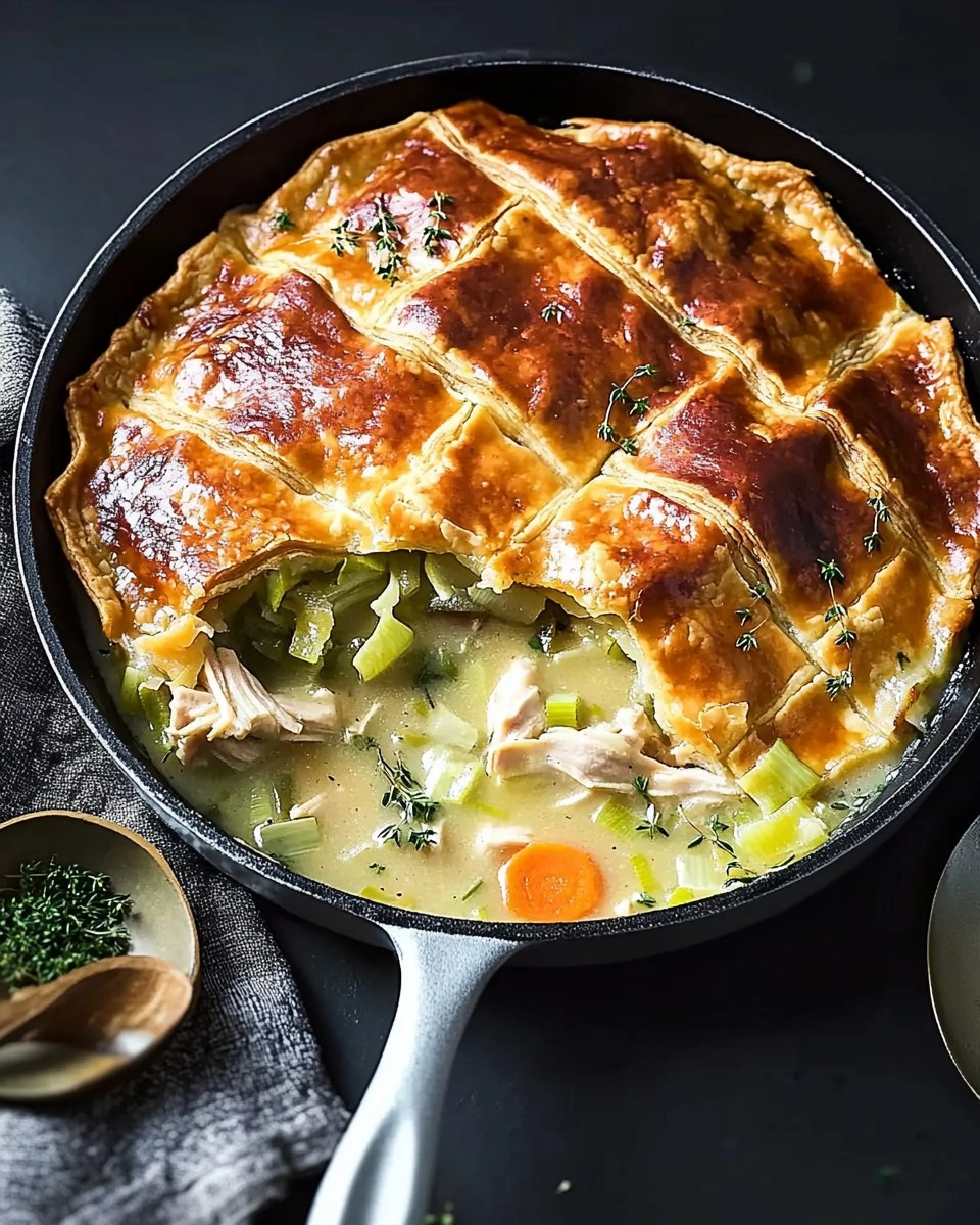 Cozy Chicken Pot Pie with Leeks & Thyme (Skillet Version)