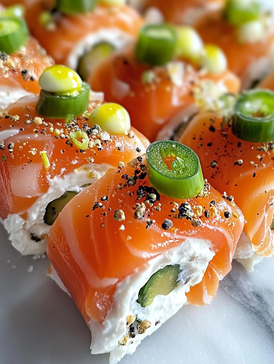 Easter Smoked Salmon and Cream Cheese Roll Ups