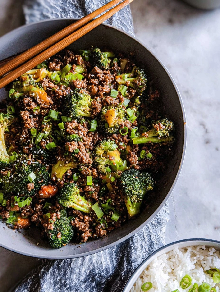 Easy Ground Beef and Broccoli 