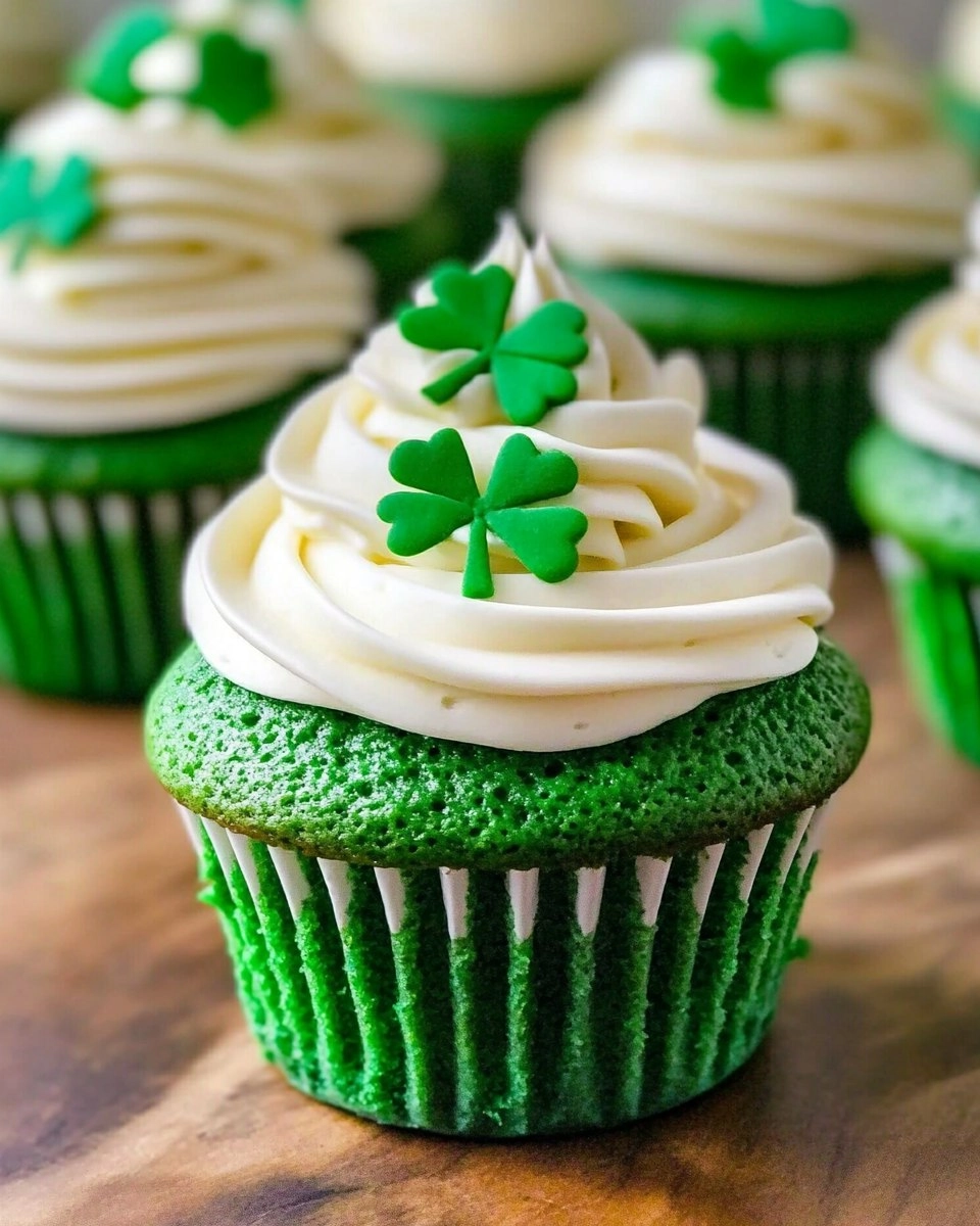 Green Velvet Cupcakes | St Patrick's Day Cupcake Recipe
