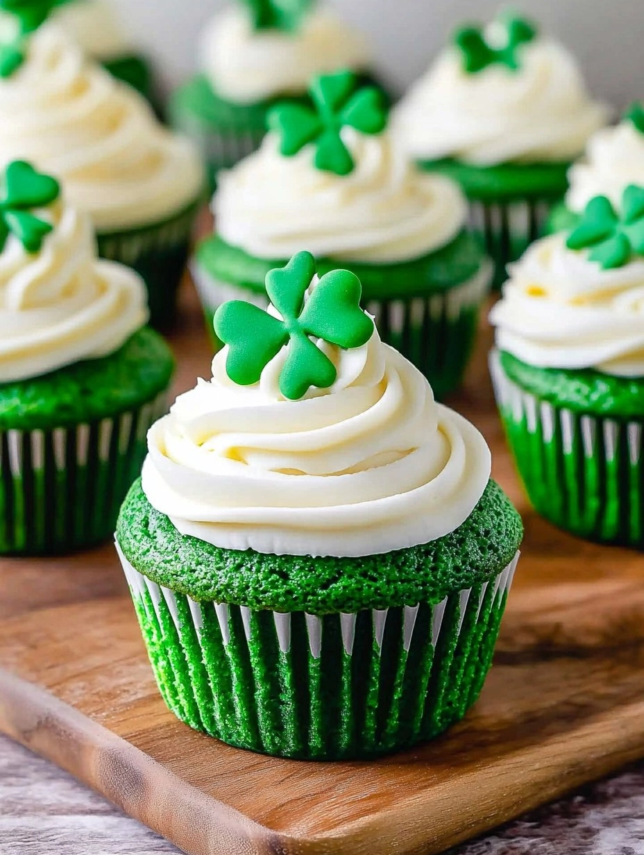 Green Velvet Cupcakes | St Patrick's Day Cupcake Recipe