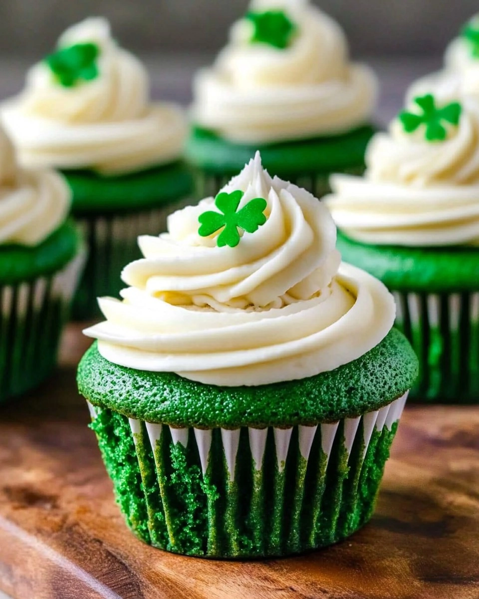 Green Velvet Cupcakes | St Patrick's Day Cupcake Recipe