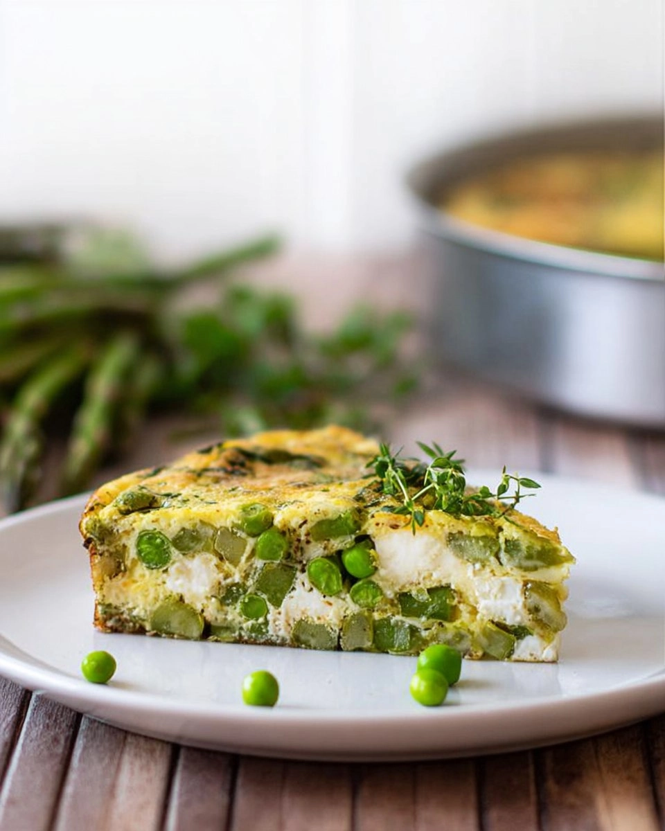 Herb & Goat Cheese Frittata with Asparagus and Peas