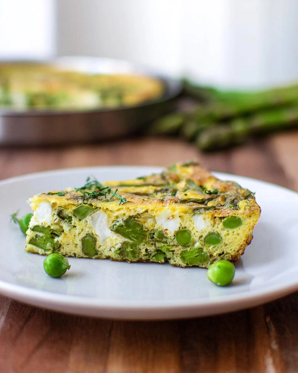 Herb & Goat Cheese Frittata with Asparagus and Peas