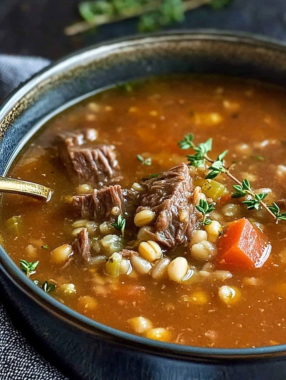 Instant Pot Beef & Barley Soup (Hearty and Freezer-Friendly)
