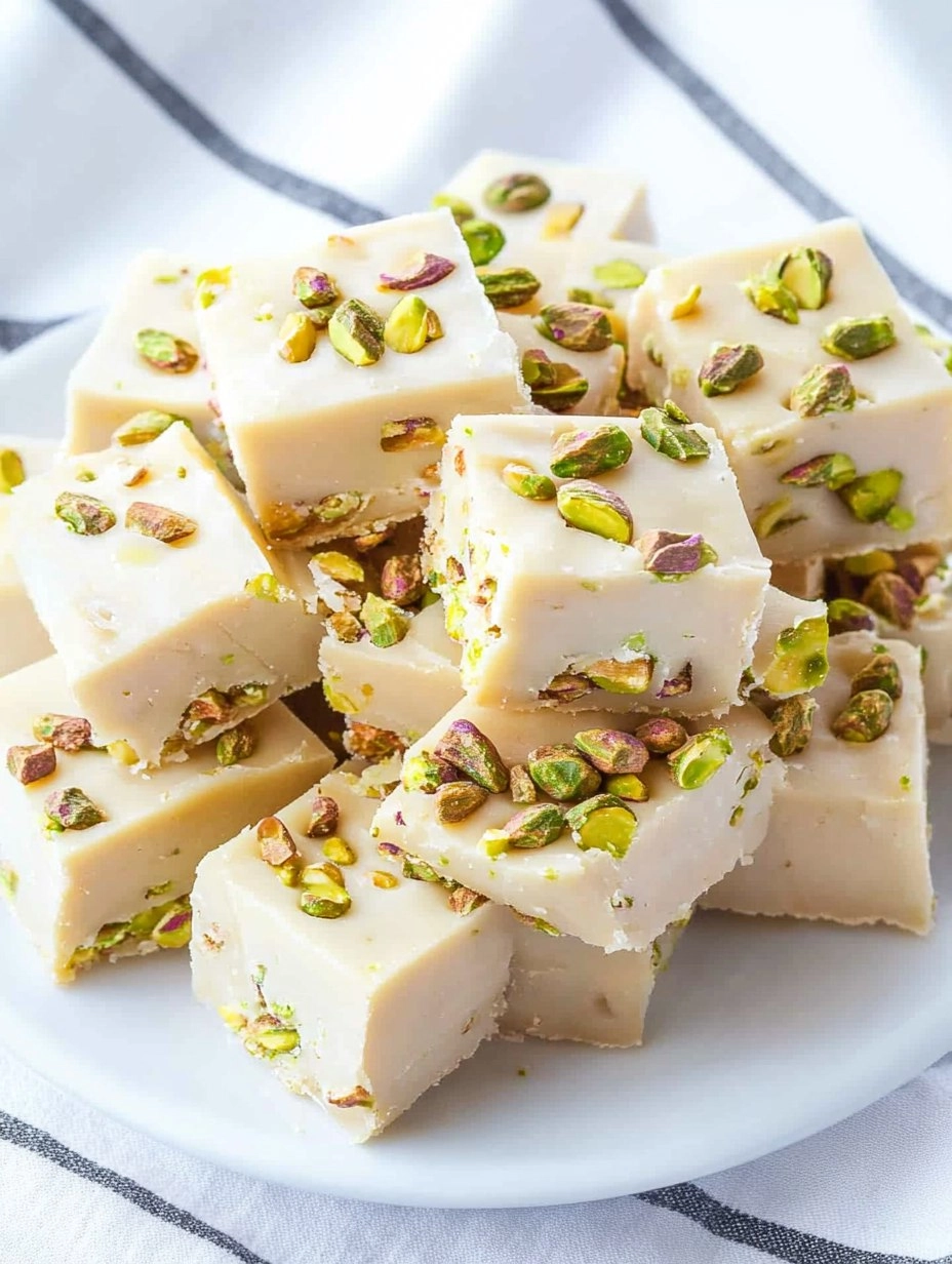 Leprechaun Pistachio Fudge (3-Ingredient No-Bake)