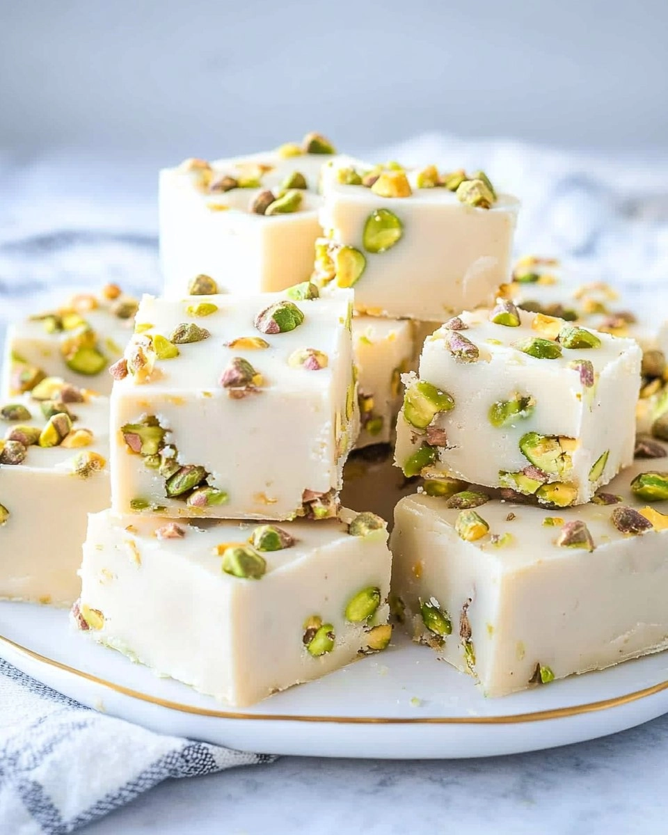 Leprechaun Pistachio Fudge (3-Ingredient No-Bake)