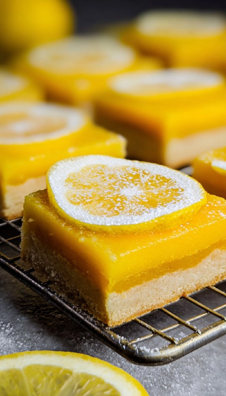 Meyer Lemon Bars with Extra Buttery Shortbread Crust