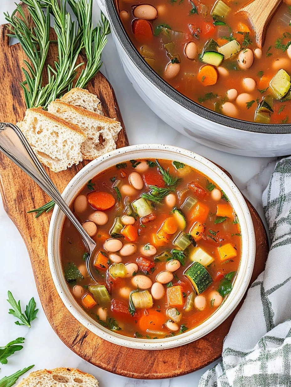 Minestrone Soup | Easy Vegetable and Bean Soup