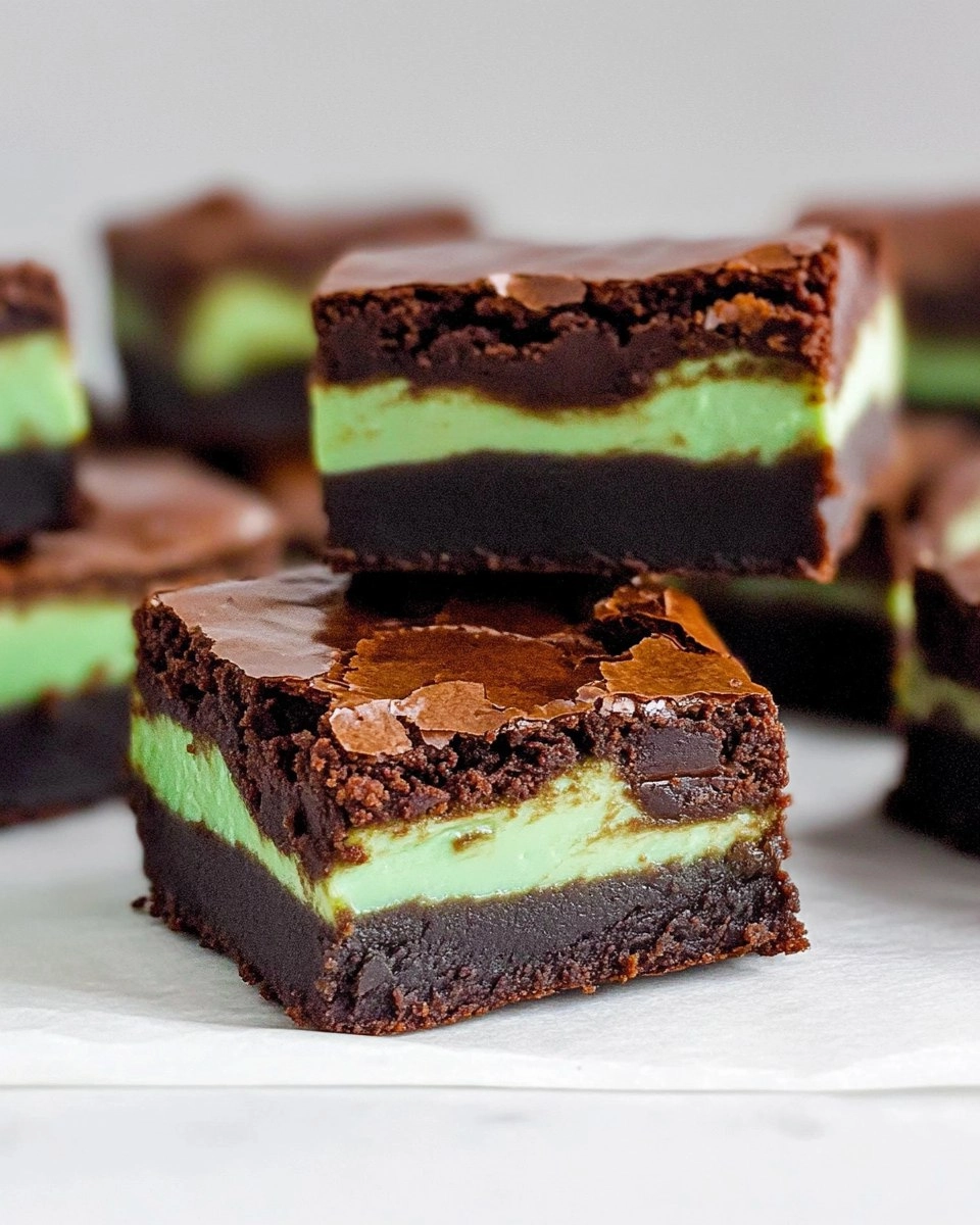 Mint Chocolate Brownies | Easy St Patrick's Day Fudgy Brownies