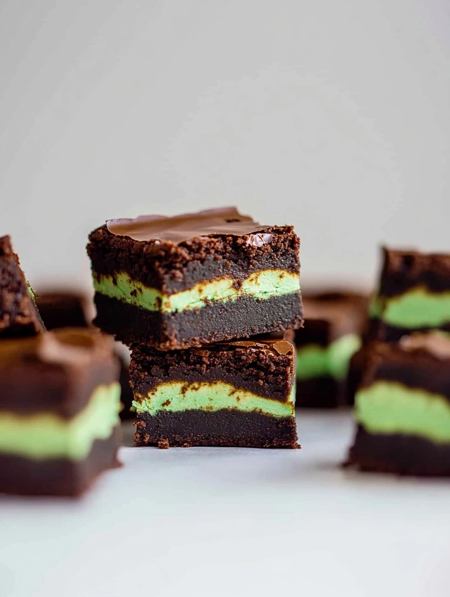 Mint Chocolate Brownies | Easy St Patrick's Day Fudgy Brownies