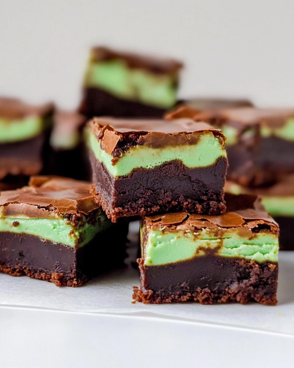 Mint Chocolate Brownies | Easy St Patrick's Day Fudgy Brownies