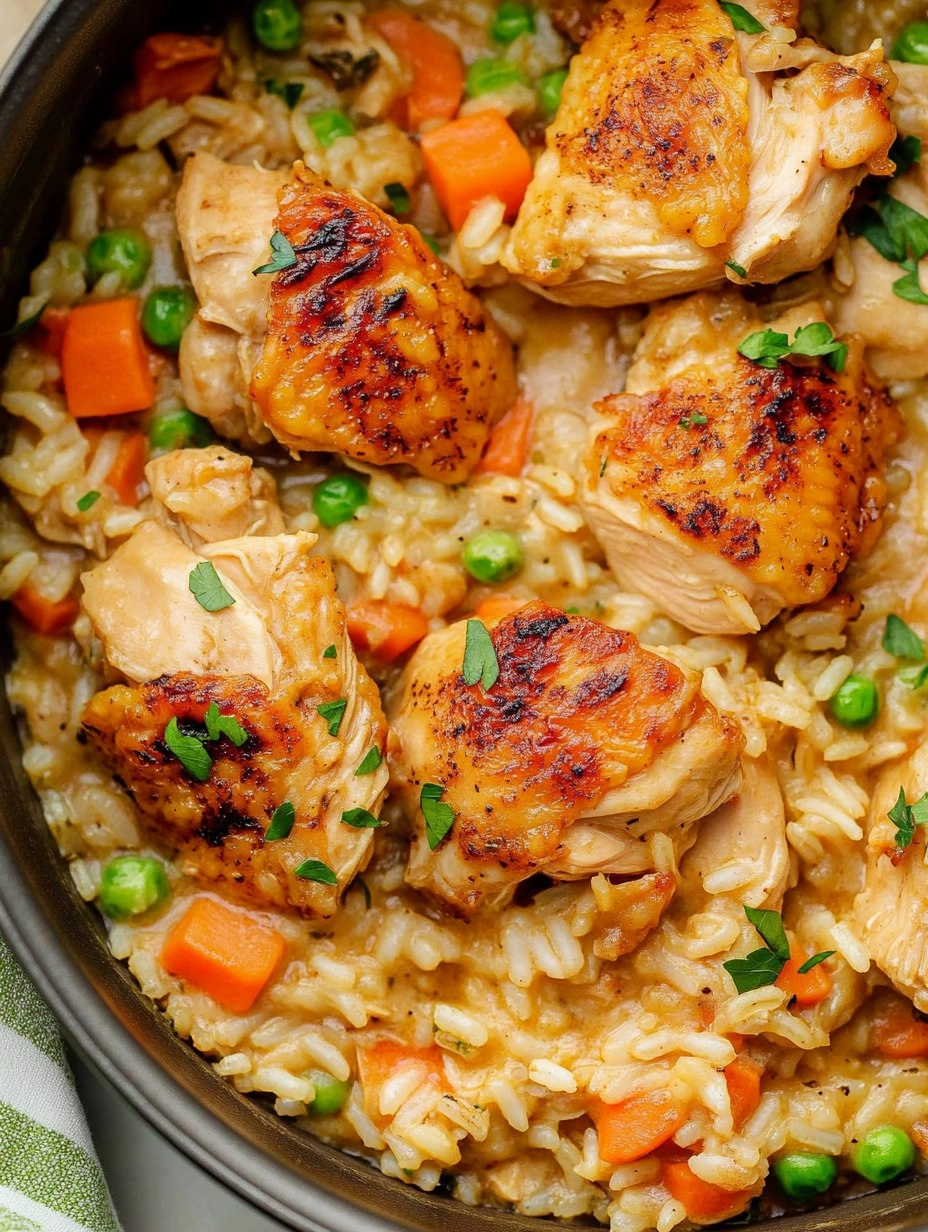 One Pot Chicken and Rice | Creamy Comfort Meal