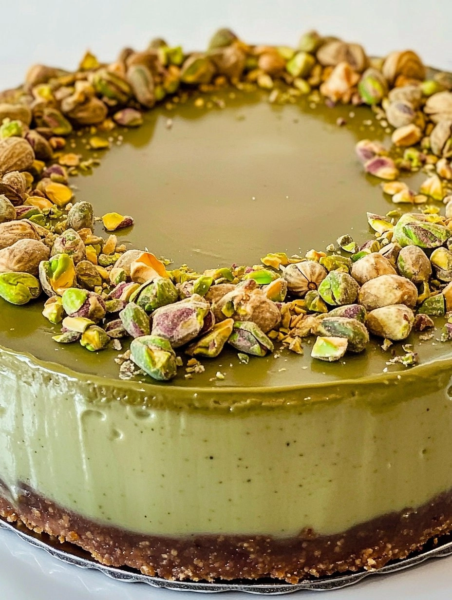 Pistachio Cheesecake | Easy No-Bake Green Dessert