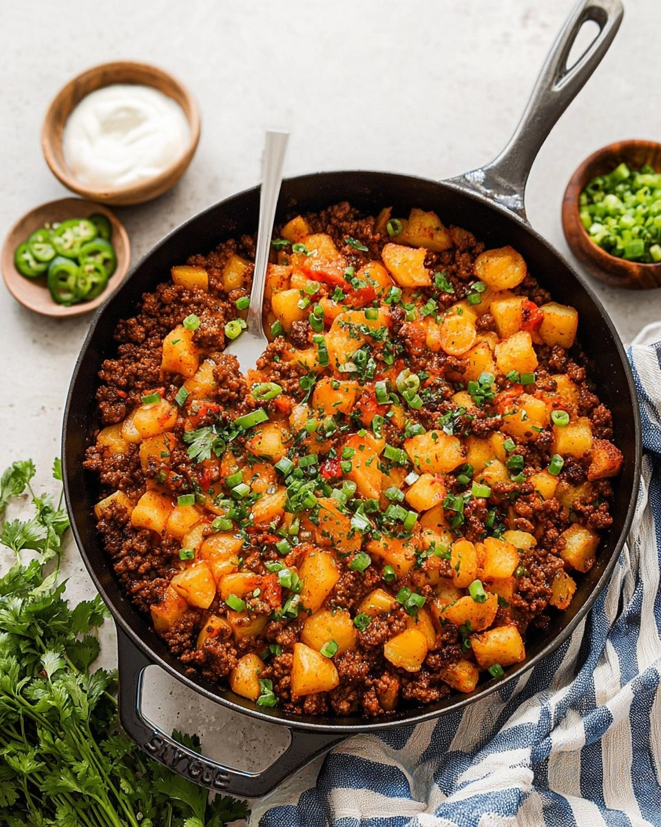 Quick Ground Beef and Potatoes