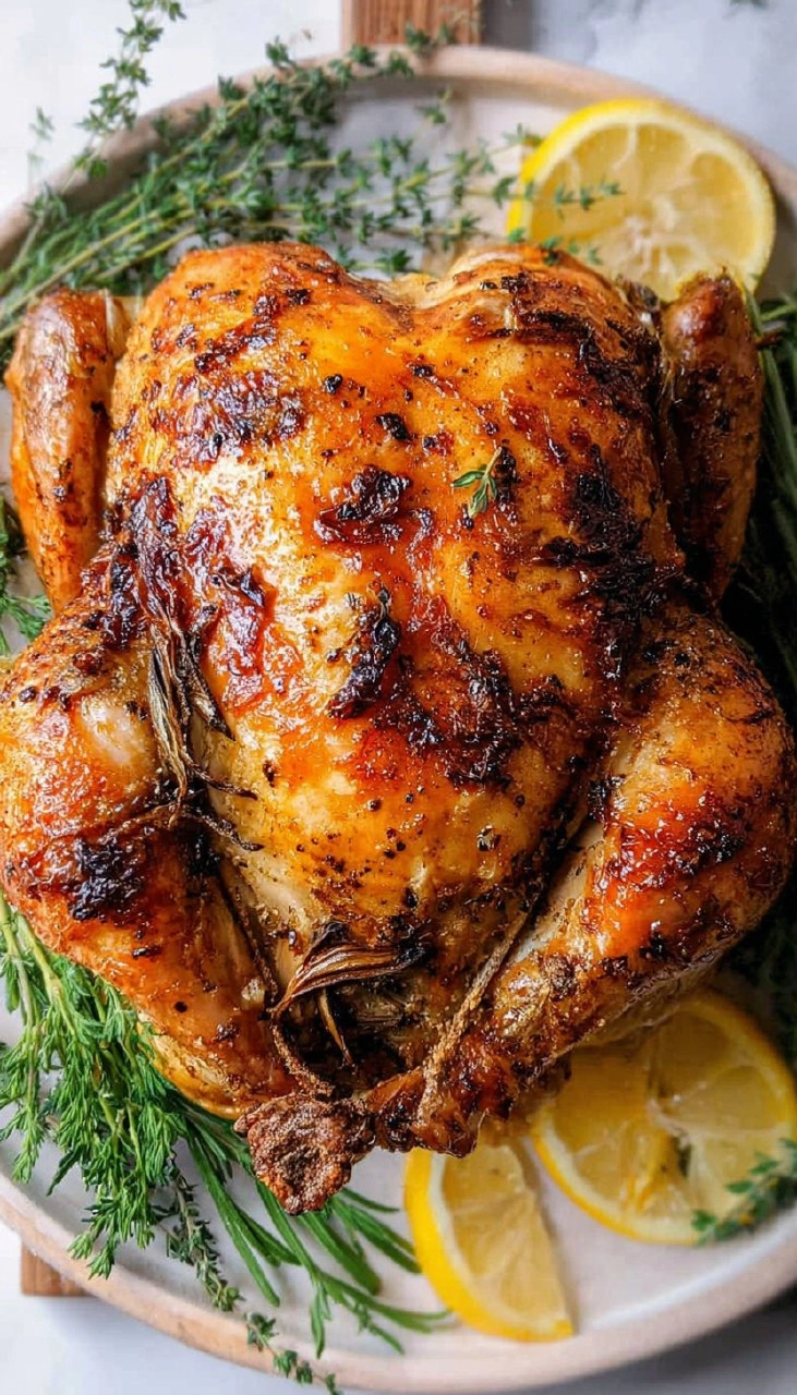 Roasted Garlic & Herb Whole Chicken (Sunday Dinner)