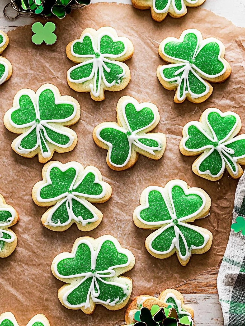 Shamrock Sugar Cookies | Decorated St Patrick's Day Cookies