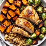 Sheet-Pan-Maple-Dijon-Chicken-with-Brussels-Sprouts-Sweet-Potatoes-Recipe