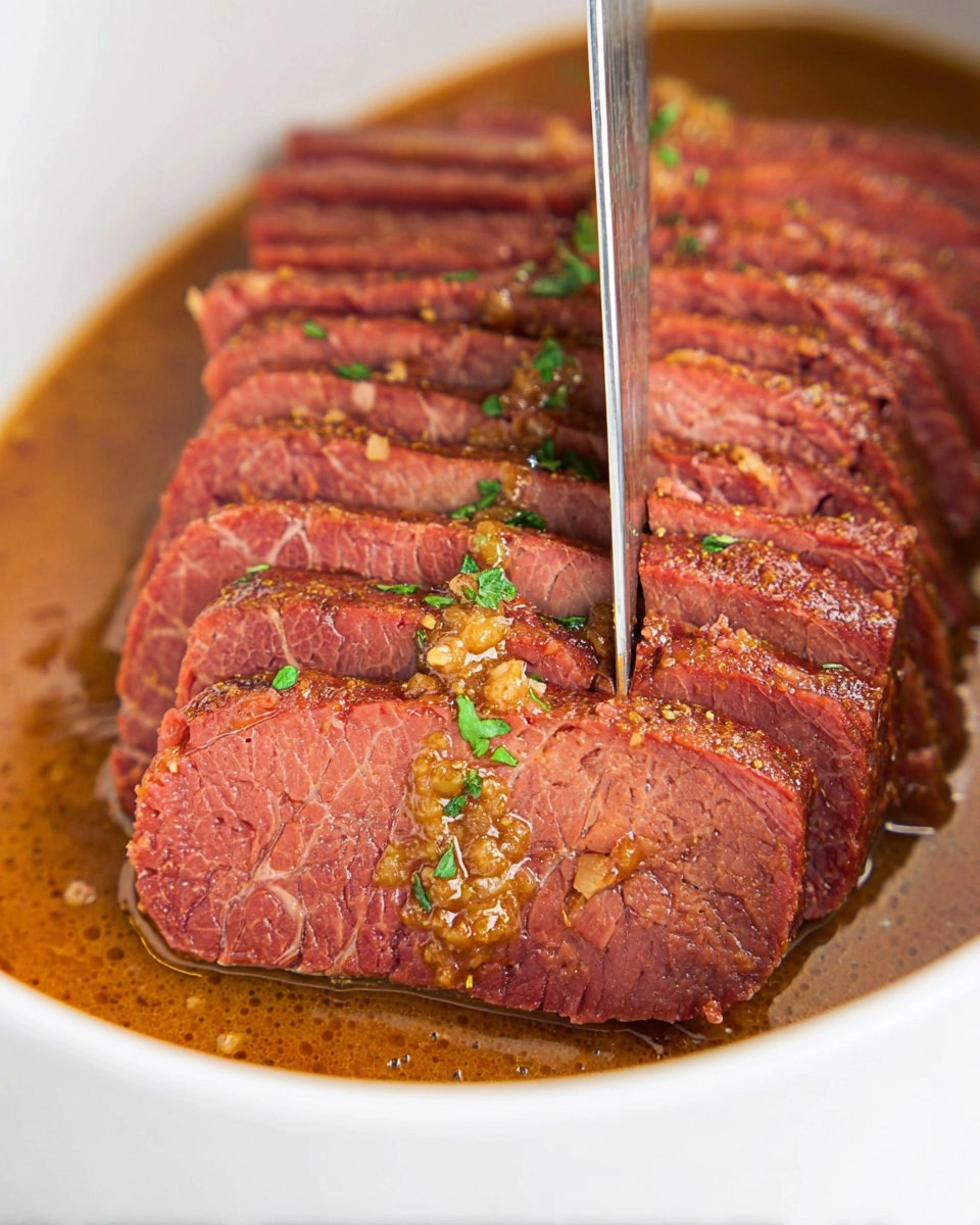 Slow Cooker Maple Mustard Corned Beef