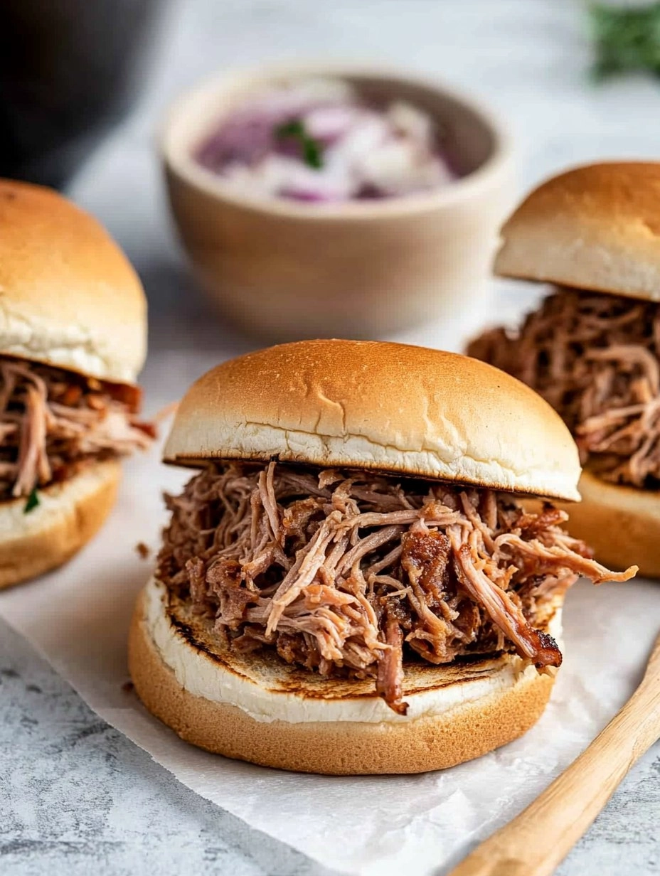 Slow Cooker Pulled Pork | Tender Shredded Pork Sandwiches
