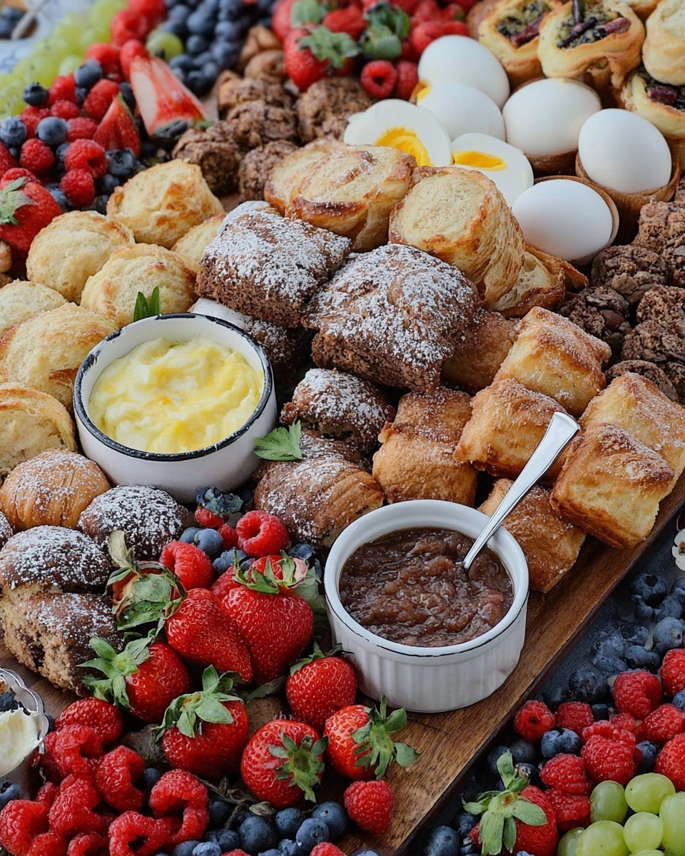 Spring-Brunch-Board-with-Eggs-Pastries-Fruit-Dips-Recipe