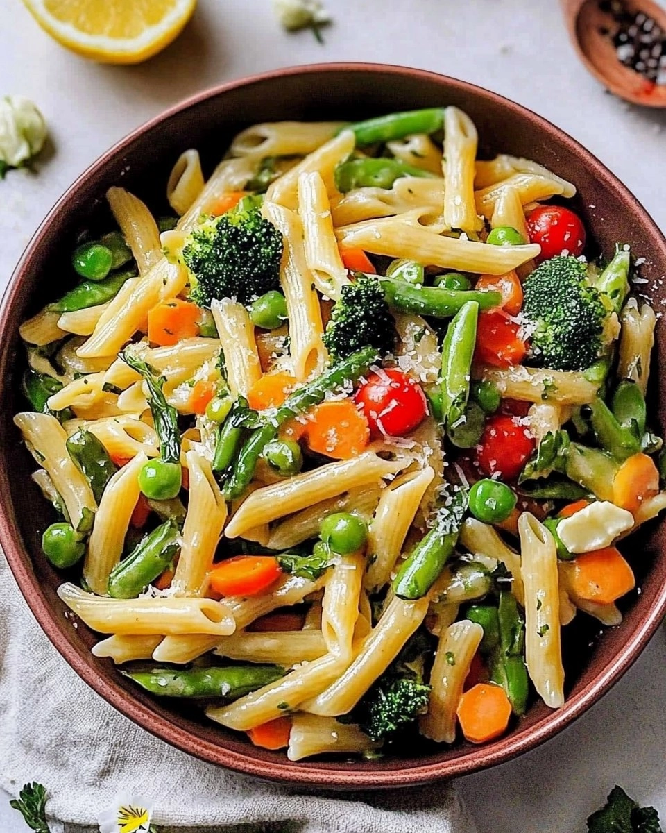 Spring Pasta Primavera | Fresh Vegetable Pasta with Light Sauce