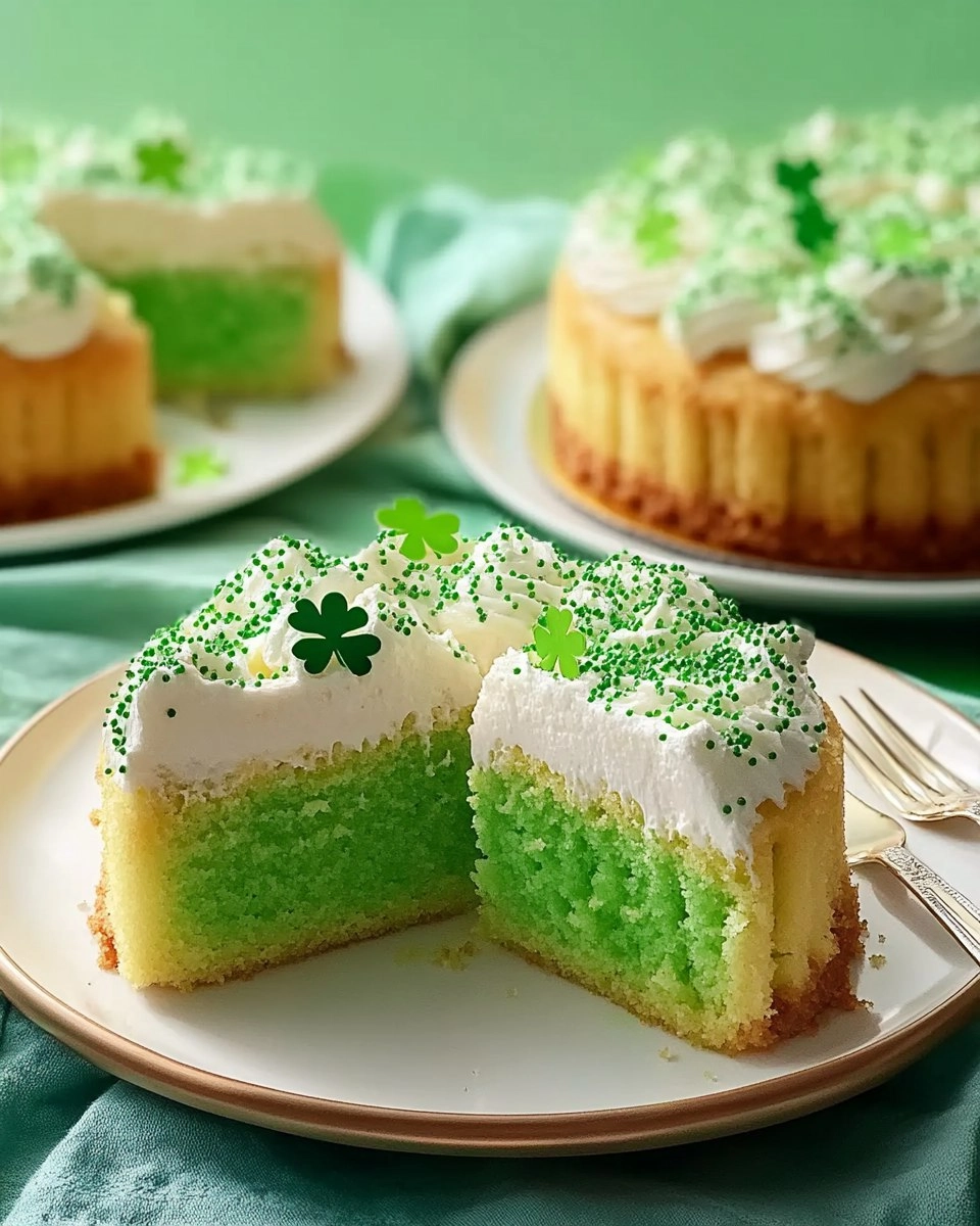 St. Patricks Day Lime Poke Cake