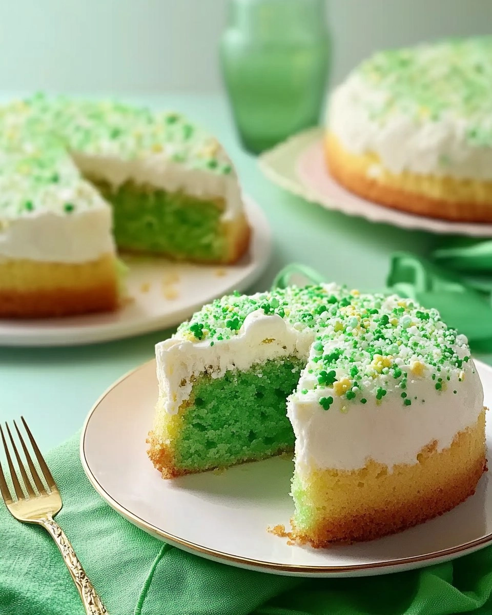 St. Patricks Day Lime Poke Cake