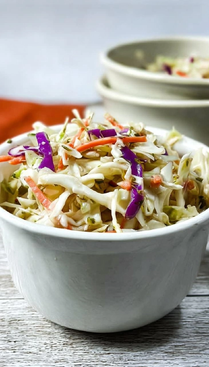Tangy Vinegar Coleslaw (No Mayo, Summer-Ready)