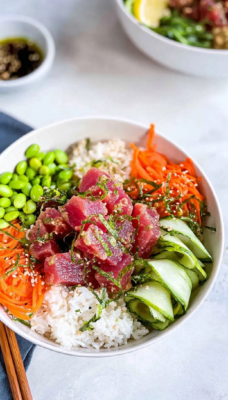 Ahi Tuna Poke Bowls