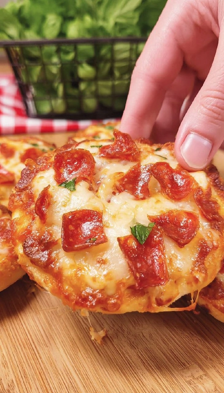 Air Fryer Bagel Pizza