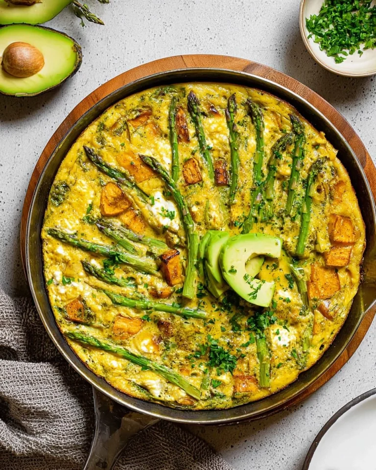 Asparagus-Frittata-with-Goat-Cheese-Sweet-Potatoes-Recipe