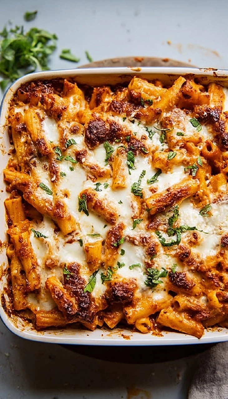 Cheesy Baked Ziti | Easy Weeknight Pasta Bake with Ricotta & Mozzarella