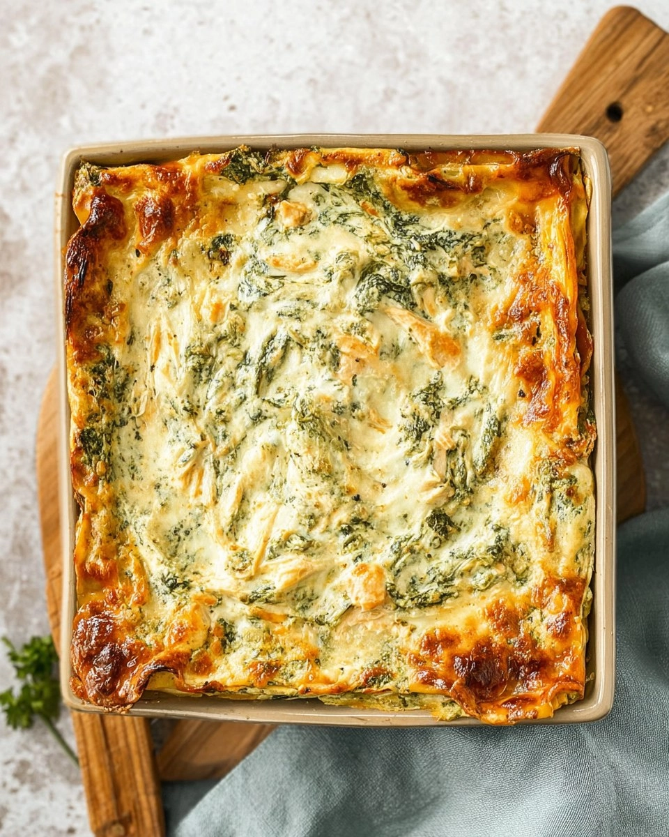 Chicken and Spinach Lasagna (With Rotisserie Chicken)