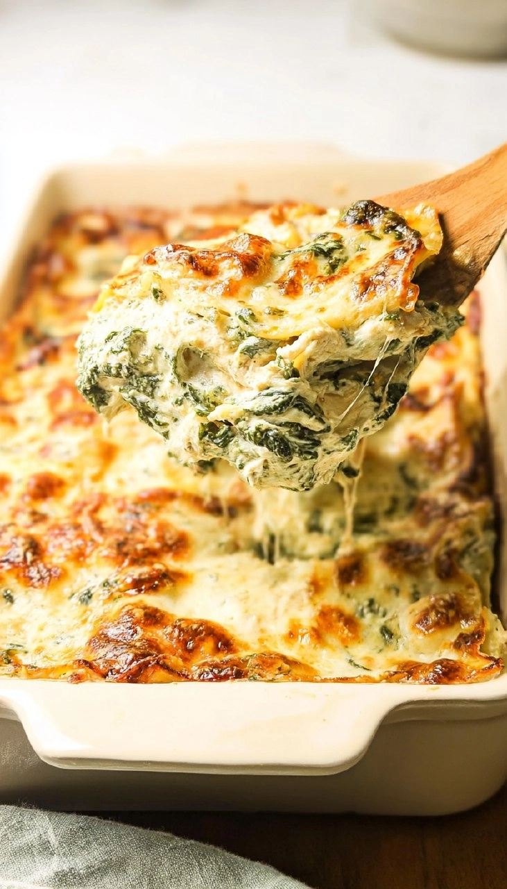 Chicken and Spinach Lasagna (With Rotisserie Chicken)